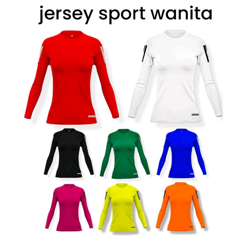 Jersey sport Wanita Dry Fit Lengan Panjang - Untuk Senam dan Olahraga sport Lainnya 0