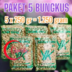 5 Bungkus Kacang Kupas Asli Tuban 250g x 5 Bungkus Kacang Kupas Mentah - Snacks Makanan Ringan - Food Snacks Cemilan Kering