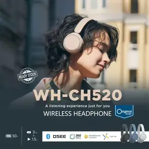 Flash Sale WH CH520 Wireless On-Ear Bluetooth Headset Active Noise Cancelling 360 Reality Audio Dsee Digital Sound Enhancement Engine Pernah Dipakai Up to 50 Hours Battery Life COD Headphone Headset