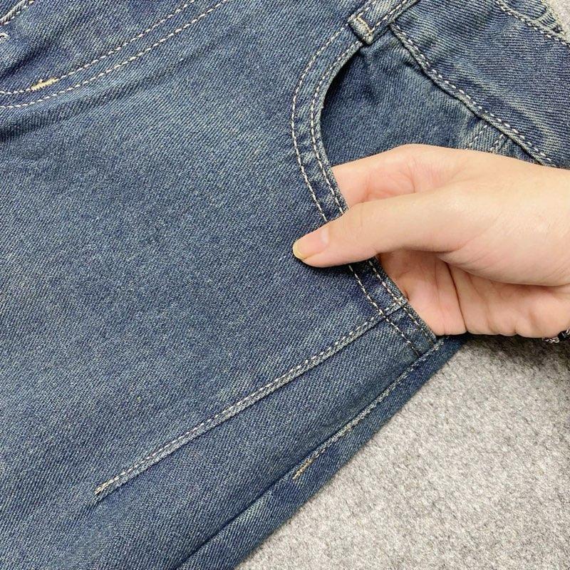 Product Introduction of Quần Baggy Bigsize Nữ Lưng Cao Form Rộng, Quần Baggy Dài 9 Tấc, Chất Vải Jean Dày Dặn, Mềm Mại Cho Nữ Chuppy (50-95kg)- Q524 Pants Women Denim 22