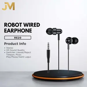 Headset Robot RE20  Earphone Bass Ultra Original