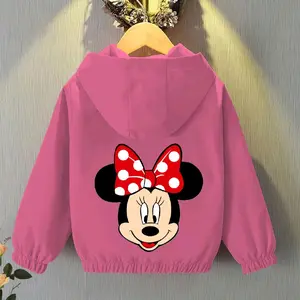 JAKET HODIEE ANAK PEREMPUAN BERGAMBAR MINIMOUSE,, JAKET MUSIM DINGIN BAHAN PARASUT DALEMAN PLICE