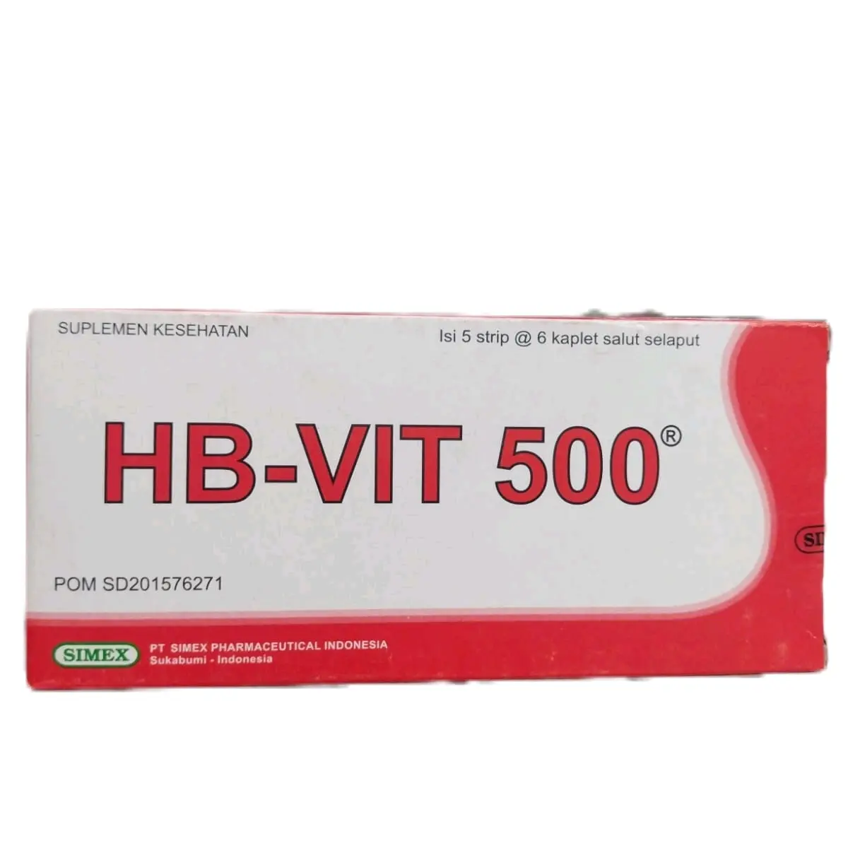 suplemen HB VIT 500 original bok