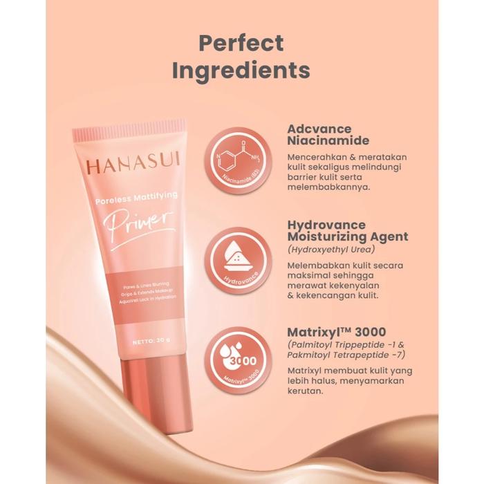 Gambar Hanasui Poreless Mattifying Primer/Alas Bedak - Poreless Primer, Hanasui dari Kios Branded_NEW Kota Administrasi Jakarta Barat 5 Tokopedia