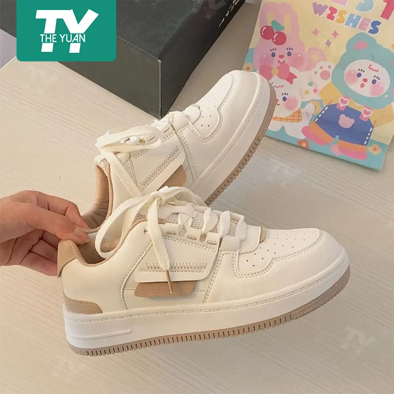 THE YUAN New Korean fashion sneakers quality casual shoes for women's ( ADD ONE SIZE ) Trainers Training Comfort Closed