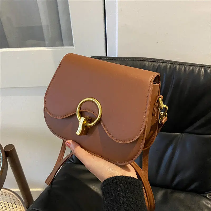 Advanced Texture Niche Vintage Saddle Bag Women's 2023 New Fashion All-Matching Generous One-Shoulder Messenger Bag Ins Women's Bag