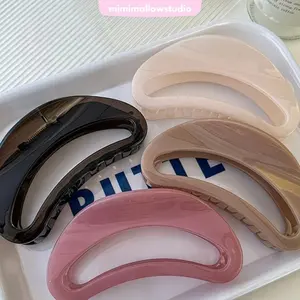 Mimimallowstudio Jepit Rambut Minimalis 5 Warna Hitam Coklat Beige Putih Pink Cocok untuk Semua Gaya Rambut Clips Fleksibel dan Menarik MS 006