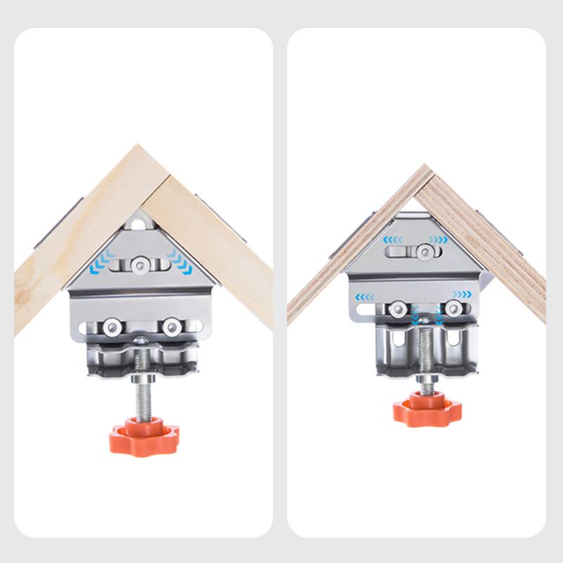 IMBOT，Angle Clamp Stainless Steel Adjustable 90 Degree Right Angle Woodworking Clamp, Durable Rust, Flexible Fixing Clamp, Time-Saving and Efficient, Accurate Assembly 6