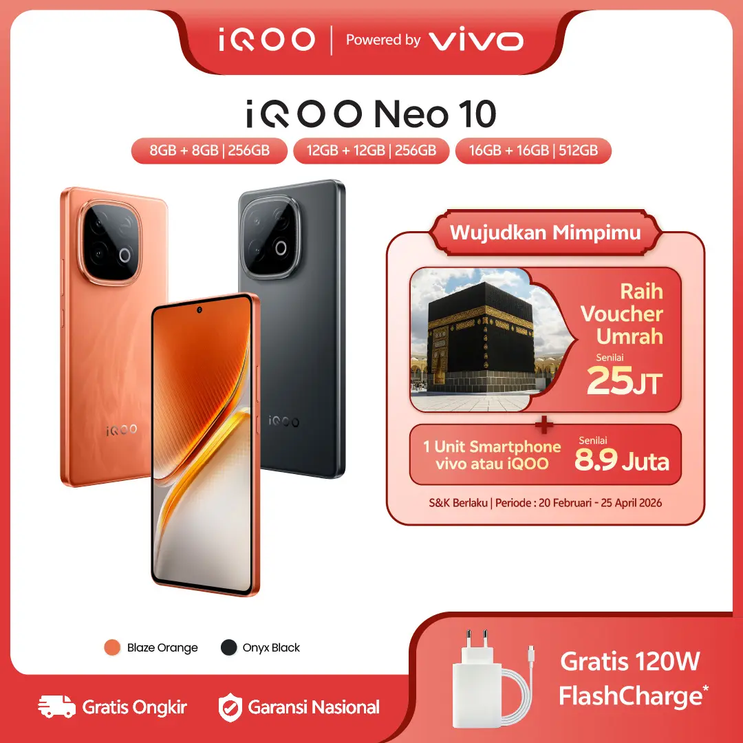 vivo iQOO Neo 10, 1st Snapdragon 8s Gen 4 + Q1 (Dual Chipset), 7K VC Cooling System, 7000 mAH + 120 watt, 144Hz AMOLED, 50MP Sony IMX OIS + 8MP wide Angle