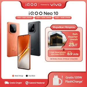 vivo iQOO Neo 10, 1st Snapdragon 8s Gen 4 + Q1 (Dual Chipset), 7K VC Cooling System, 7000 mAH + 120 watt, 144Hz AMOLED, 50MP Sony IMX OIS + 8MP wide Angle