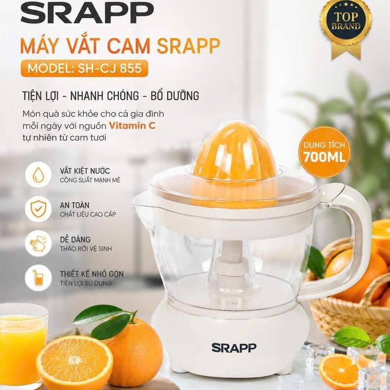 Máy Vắt Cam Tự Động SRAPP 700ml,Máy Ép Cam Tự Động Bằng Điện 2 Chiều Giúp Lấy Hết Nước Cam