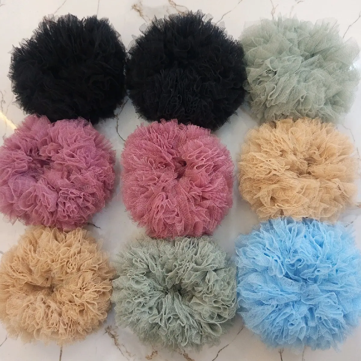 1 Lusin Ikat Rambut Scrunchie Anti Pusing - Cepolan Rambut Simpel Aksesoris