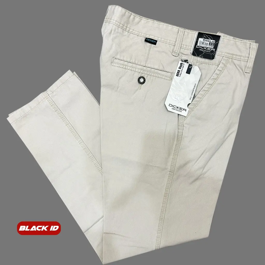 celana panjang dicker BAHAN merk EMILIANO / ROZIQGO 100% BAHAN LEMBUT Celana Chino Hitam Putih Polos Hitam Hitam Kerja