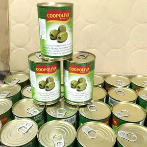 Coopoliva Spanish pitted green olives 425ml | Buah zaitun hijau