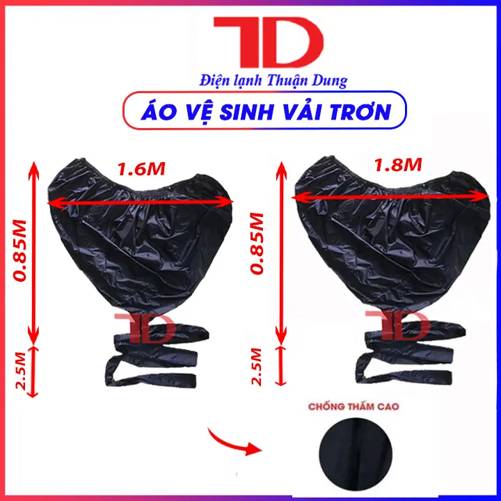 Túi vệ sinh máy lạnh, áo vệ sinh máy lạnh treo tường từ 1HP đến 3HP