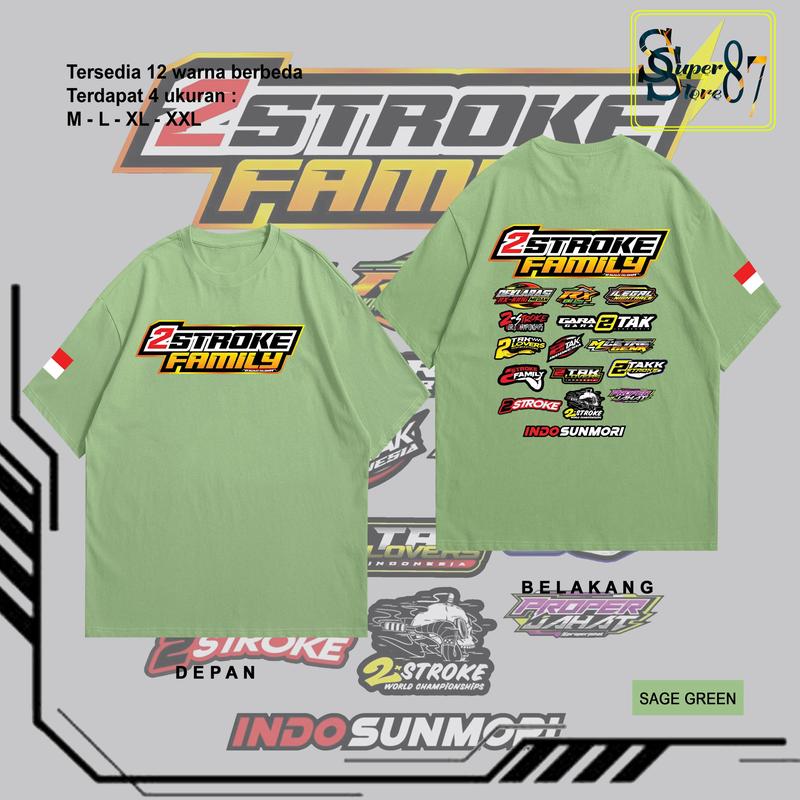 KAOS 2 STROKE FAMILY INDONESIA KAOS PRIA DAN WANITA - KAOS KEKINIAN - KAOS DISTRO - BISA [COD] | SS39 | 7