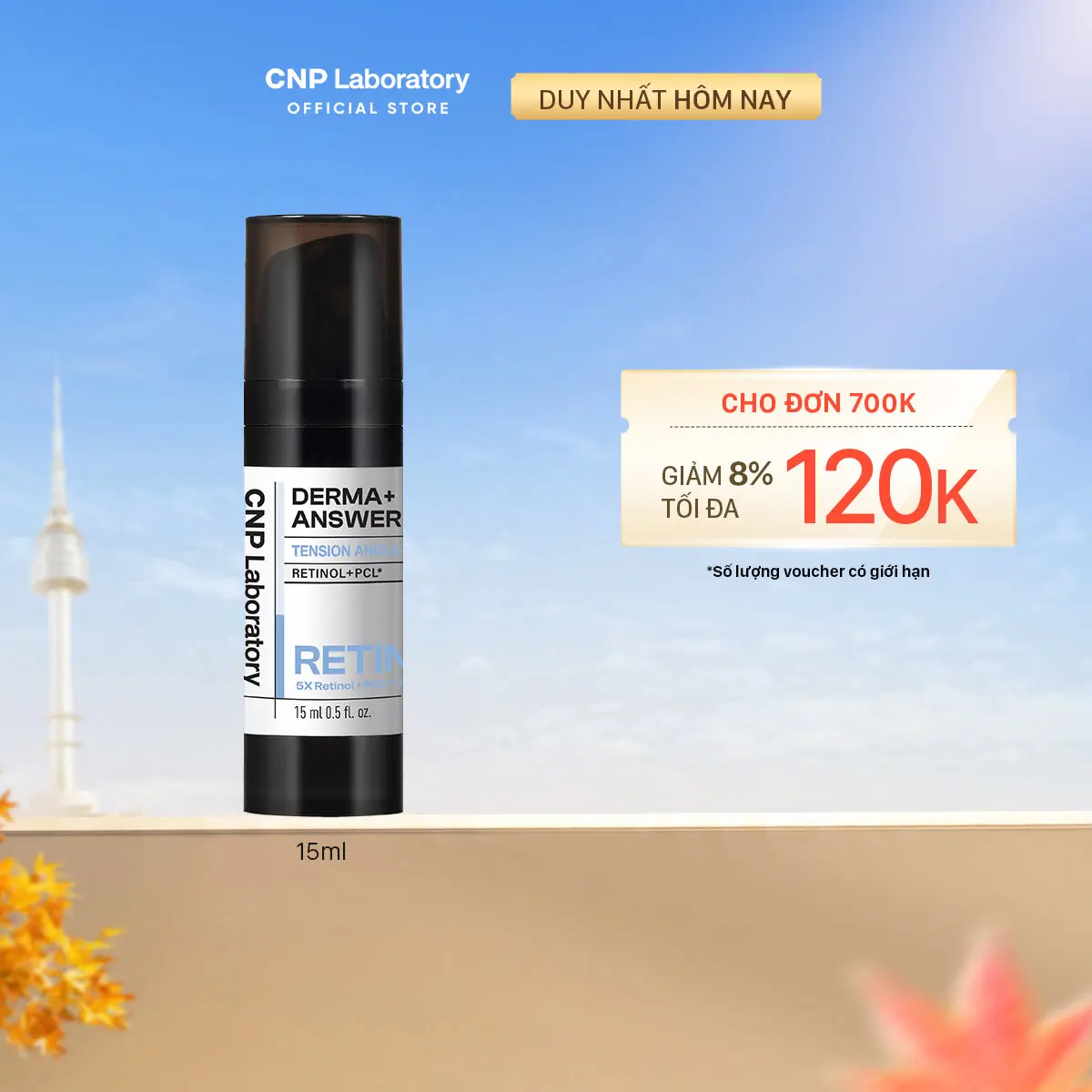 Tinh chất Retinol săn chắc đàn hồi nâng da CNP Derma Answer Tension Angle Fit Ampule 15ml/30ml