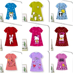 Daster Anak Perempuan Dress Anak Cewek Lengan Pendek Umur 1-5 Tahun Katun Cewek Kids