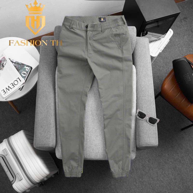  Quần JOGGER kaki có khóa kéo THFashion X02  FREESHIP   chất kaki co giãn nhẹ dày mềm màu đen xám rêu kem size 28 29 30 31 32 33 34 35 36 Nam Sport 