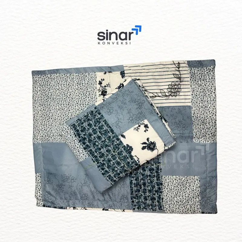 Seprei Katun Mikro Motif (Satu Set Sarban) - Bahan Mikro (Isi Catatan Orderan)