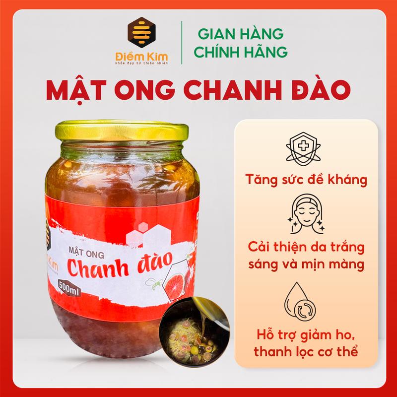 Chanh Đào Mật Ong Điềm Kim hũ 700g( 500ml)