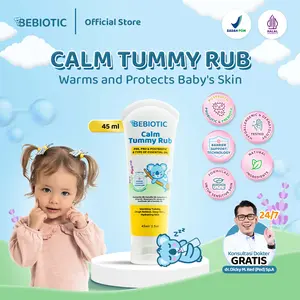 Bebiotic Calm Tummy Rub 45ml - Krim Bayi Hypoallergenic dengan Barrier Support Technology, Cocok untuk Kulit Sensitif Bayi