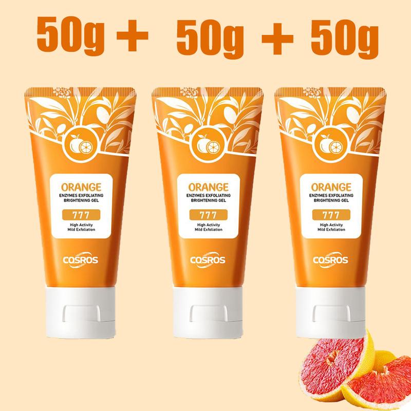 Gel tẩy tế bào chết màu cam 50g dưỡng ẩm và làm sạch da thích hợp cho nam và nữ làm sạch nhẹ nhàng tẩy tế bào chết trên khuôn mặt