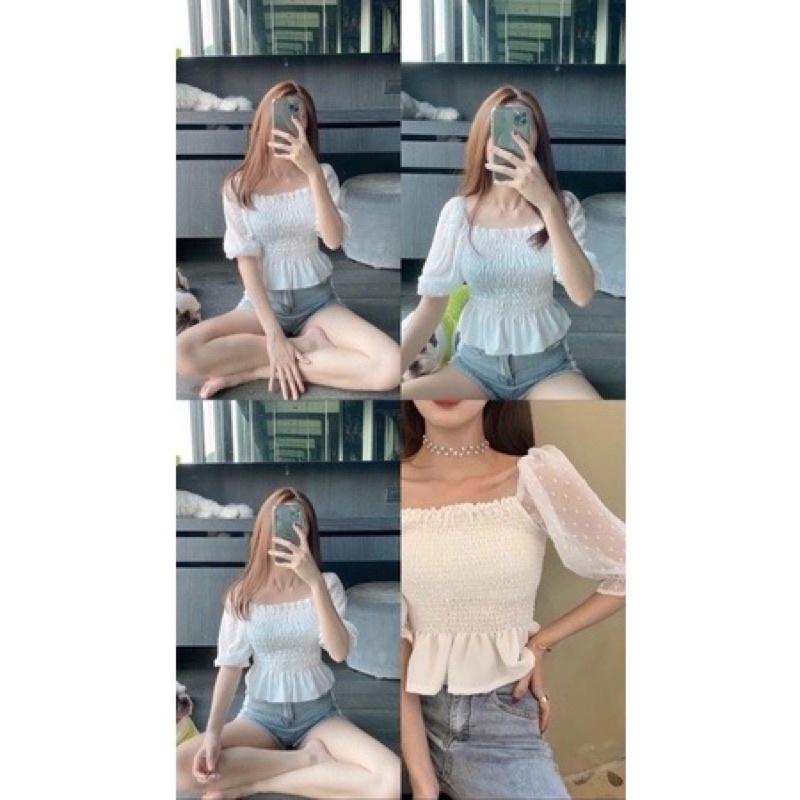 NEW atasan bkk top white serian,atasan off shoulder putih korean style ,sabrina ,peplum ,topkaret.deluna off shoulder 3