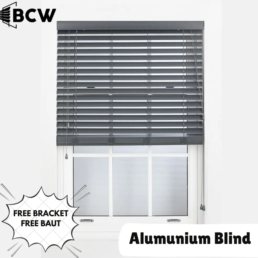 BCW Alumunium Blinds Stick + Cord - DELUXE SLAT - Tirai Gulung Alumunium - Tirai Minimalis Jendela Curtain