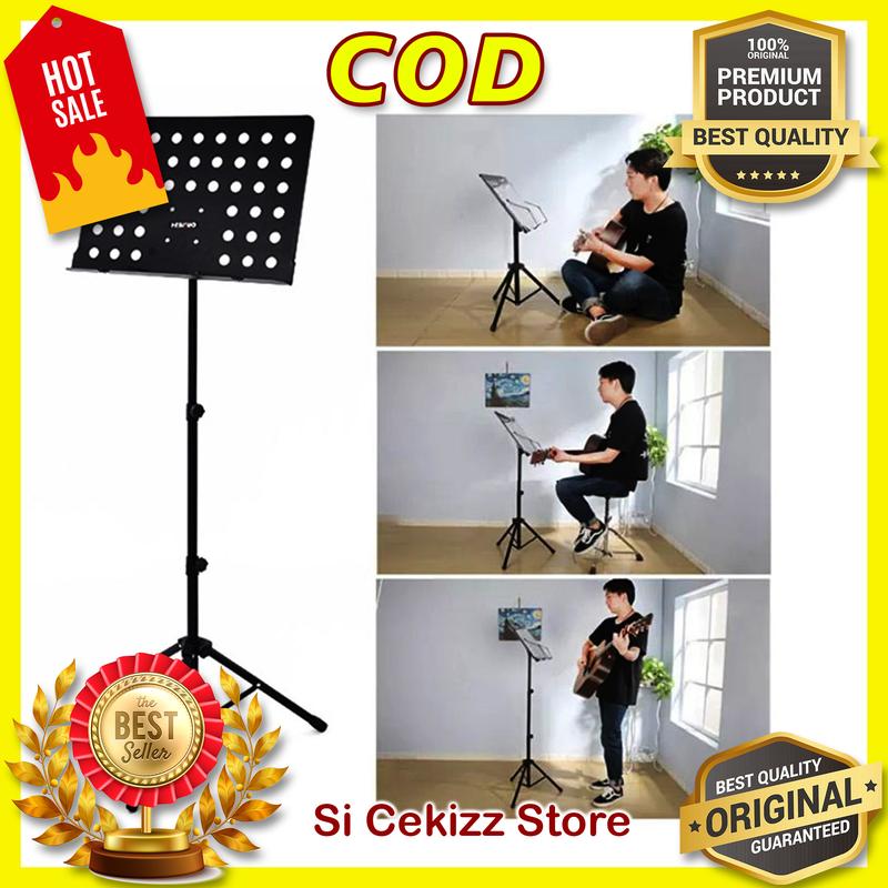 TaffSTUDIO Stand Partitur Musik Portable Folding Music Sheet Orchestra - P06HC Black – ORI PREMIUM 4