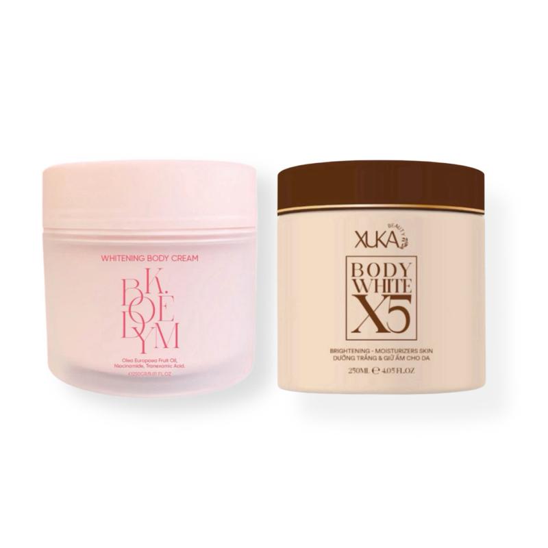 COMBO Kem Body K.EM Xuka Beauty 250g và Kem Body X5 Xuka Beauty 250g - Hỗ Trợ Dưỡng Da