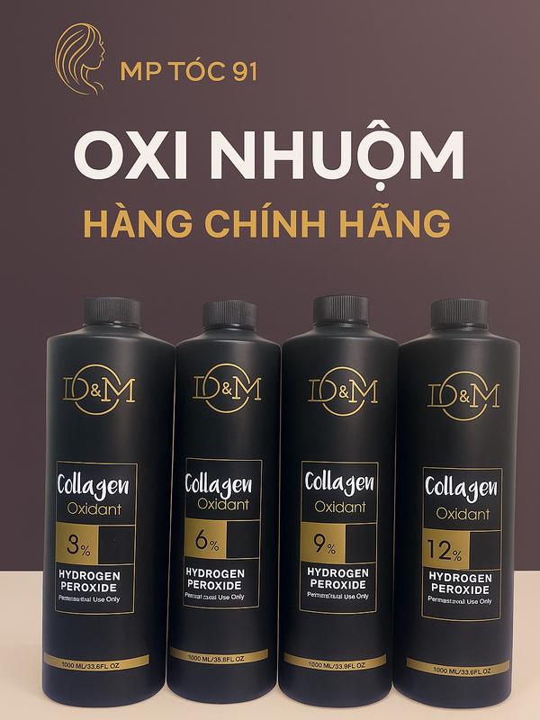  OXY TRỢ NHUỘM D & M COLAGEN 3%,6%,9%,12% 1000ml chai ch ô ng x ot hương thơm bạc hà ,hỗ trợ nhuộm tóc Đổi Màu Tóc nhuộm 