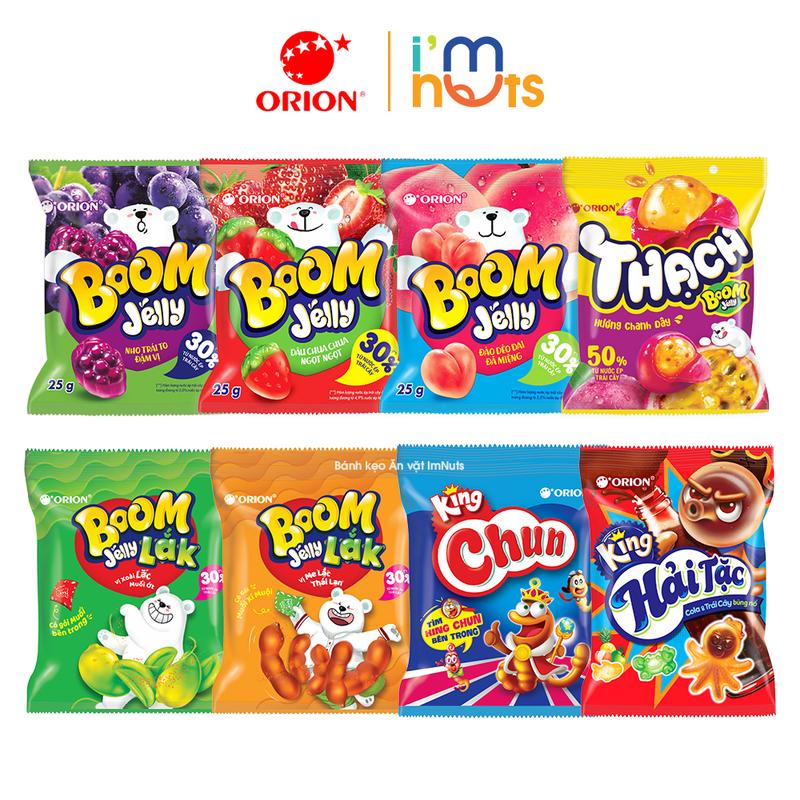 Combo 5 Gói Kẹo dẻo Boom Jelly Orion Đủ Vị Gói Nhỏ