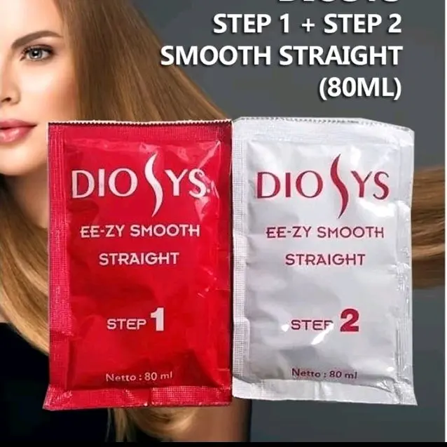 paket diosys smoothing straight pelurus rambut set 80ml + shampo pewarna +mangkok sisir Straightener Straightening Meluruskan Haircare Cleansing 4