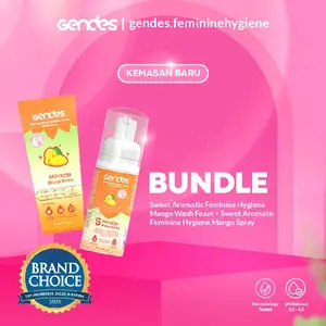 Bundling Gendes Sweet Aromatic Foam Mango dan Spray Sweet Aromatic 7 Miracle Bioactive | Perawatan Area Kewanitaan  | Membantu Mengurangi Keputihan | Membantu Menghilangkan Aroma Tidak Sedap Pada Area Kewanitaan