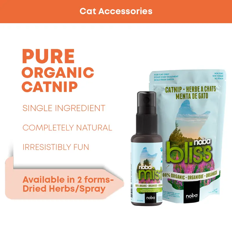 Noba Natural Catnip - Dried Powder and Liquid Spray for Cats
