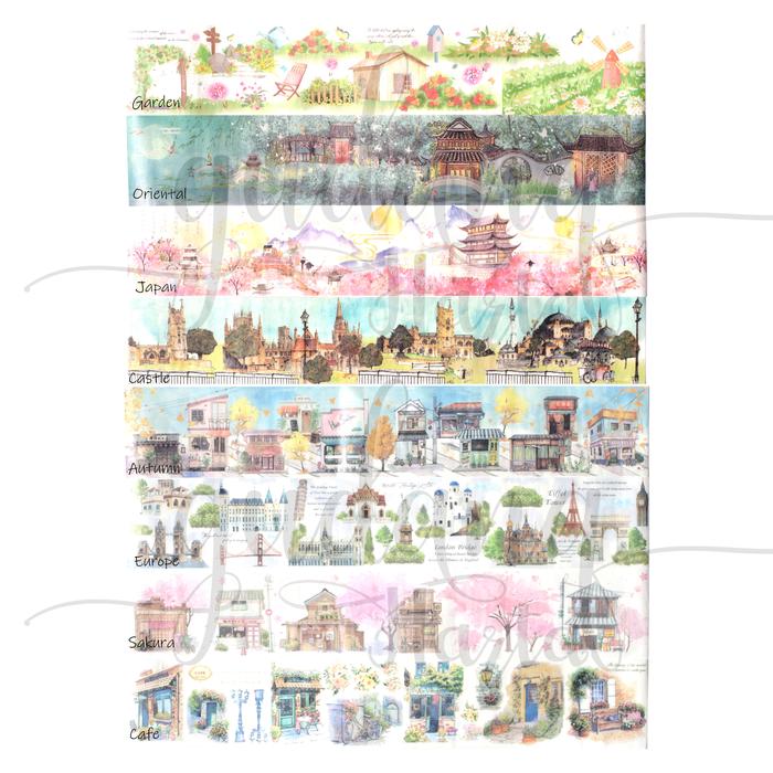 Gambar Stiker Washi  Beautiful Scenery Lucu Sticker Pemandangan Indah DIY Scrapbook 303320 dari Gudang Harta Kota Surabaya Tokopedia