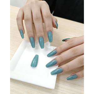 Premium Lake Blue Cat Eye Press On Nails — Deep Cool Tone that Brightens Skin Tone, 3D Cat Eye Effect with Layered Depth, Wear Resistant, Scratch Resistant, Long Lasting, Non Fading