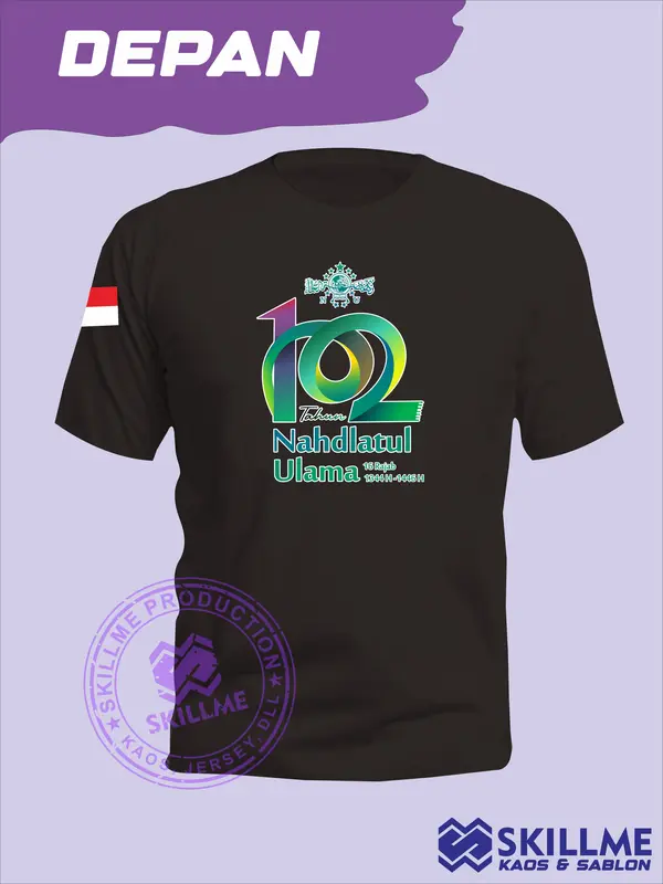 (lengan pendek V2) Kaos Harlah NU ke- 102 tahun 2025 || HARLAH NU 16 RAJAB 1446 HIJRIYAH || HARLAH NAHDLATUL ULAMA 1