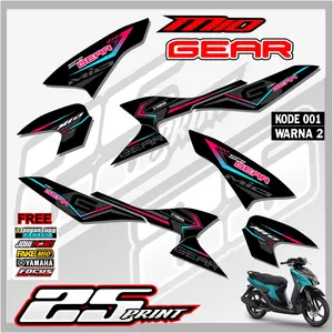 STRIPING 2020-2024 YAMAHA MIO GEAR 125 TERBARU KODE 001 MOTIF SIMPLE KEREN