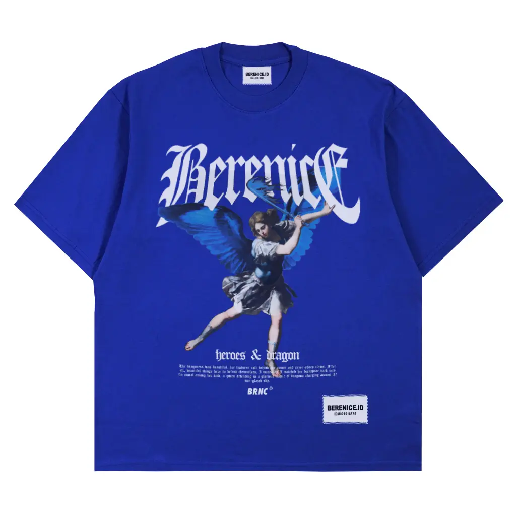 Berenice T-shirt Oversize Heroes Blue Benhur | Kaos Distro Pria | Combed 24s