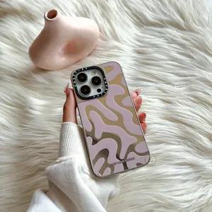 [COD READY]CASET!FY RE-MIRROR PINK SWIRL CASE IPHONE 11 12 13 14 15 PRO MAX PLUS