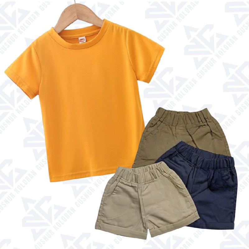 SETELAN celana pendek kaos polos ANAK" PRIA WANITA   / 8bln -7th max berat 15KG 6