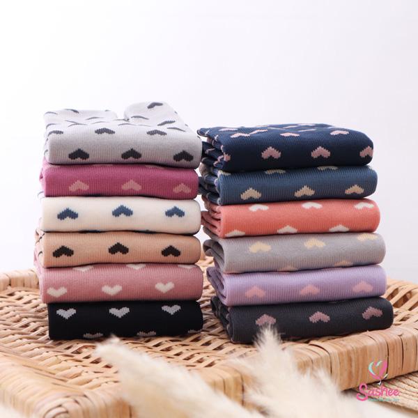 Kaos Kaki Wanita Jempol muslimah Rajut Motif Polka love Dewasa Panjang Hijab Sashee Original All Size muslim 1