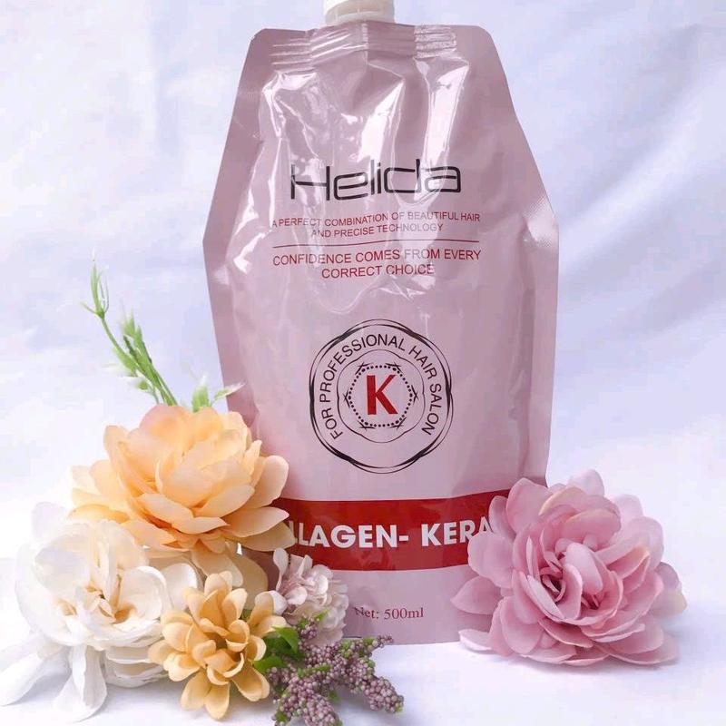 Collagen phục hồi tóc Hư tổn Helida, thơm nước hoa pháp, tinh chất đậm đặc, đảm bảo mền mượt, hấp nóng lạnh