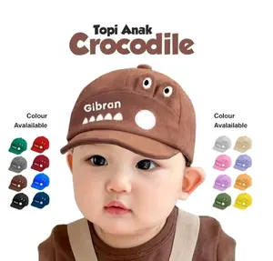 Topi Anak crocodile Aligator Laki-Laki Perempuan  Free Bordir Nama