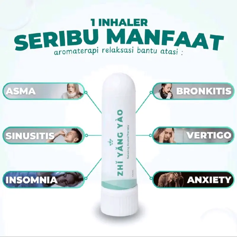 BISA COD - Zhi Yang Yao - Inhaler Vertigo Pusing Berputar Herbal Alami Aromaterapi obat  nafas 2