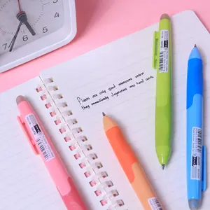 Bantex Pulpen 0.5 mm Erasable Gel Pen Bisa Dihapus Tinta Hitam Biru Soft Grip Warna Warni BG1024