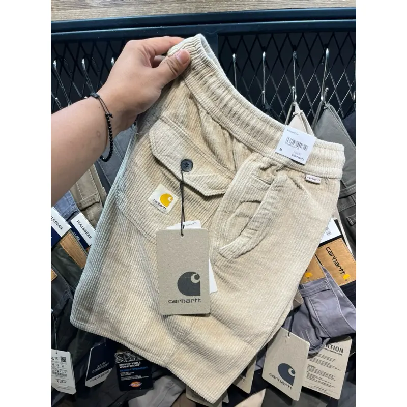 Best Seller REAL PICT Celana Pendek Pria Branded Corduroy
