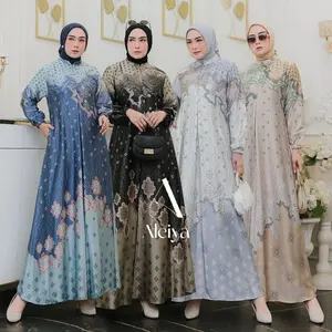 Aleiya [Prily Silk Premium Dress ] Mode Gamis Lebaran Kondangan Wanita Muslim Motif Terbaru, Busui, Bahan Premium, Adem, Desain Ekslusif Nyaman